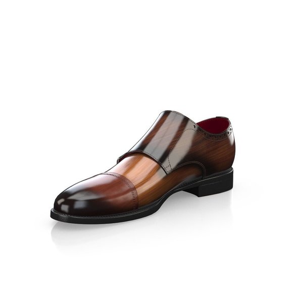 Bashwood Handmade Brown Shaded Monk Shoes main image 6